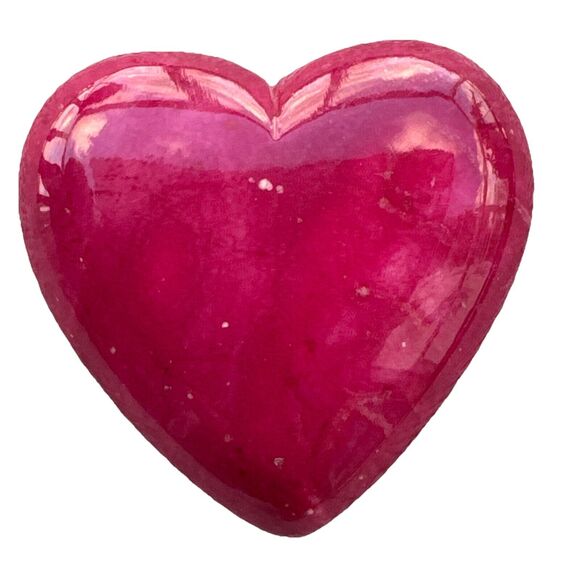 Ducceschi Alabaster Heart Paperweight Mauve Pink Hand Carved Made In Italy 4"x4" - Picture 1 of 12